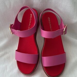 Cole Haan Women's Original Grand Merit Wedge Sandals Size 5.5